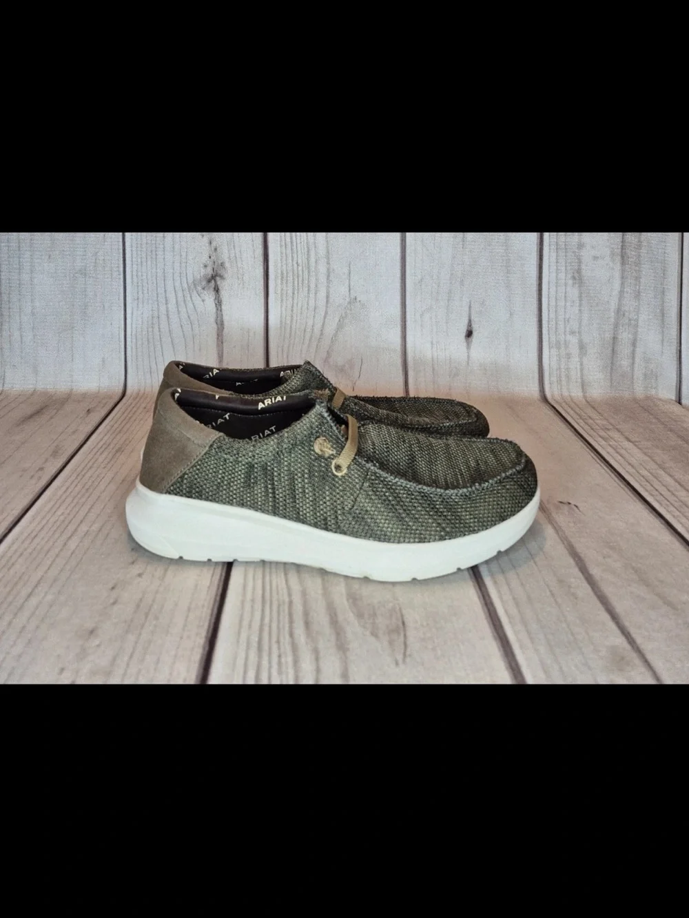 Ariat Hilo Men's Size 10 D Slip On Shoes Olive Knit Casual Loafers